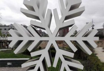 切面雪花雕塑厂家 庭院摆件 大型不锈钢雪花雕塑制作