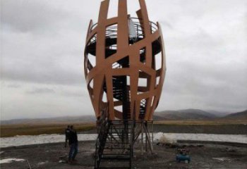广场鸟笼雕塑厂家 公园小品 镂空不锈钢鸟笼雕塑厂