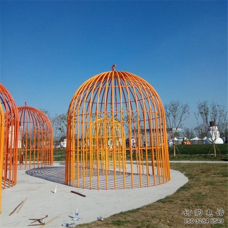 烤漆鸟笼雕塑厂家 公园小品 钢管不锈钢鸟笼雕塑厂 烤漆鸟笼雕塑厂家 公园小品 钢管不锈钢鸟笼雕塑厂