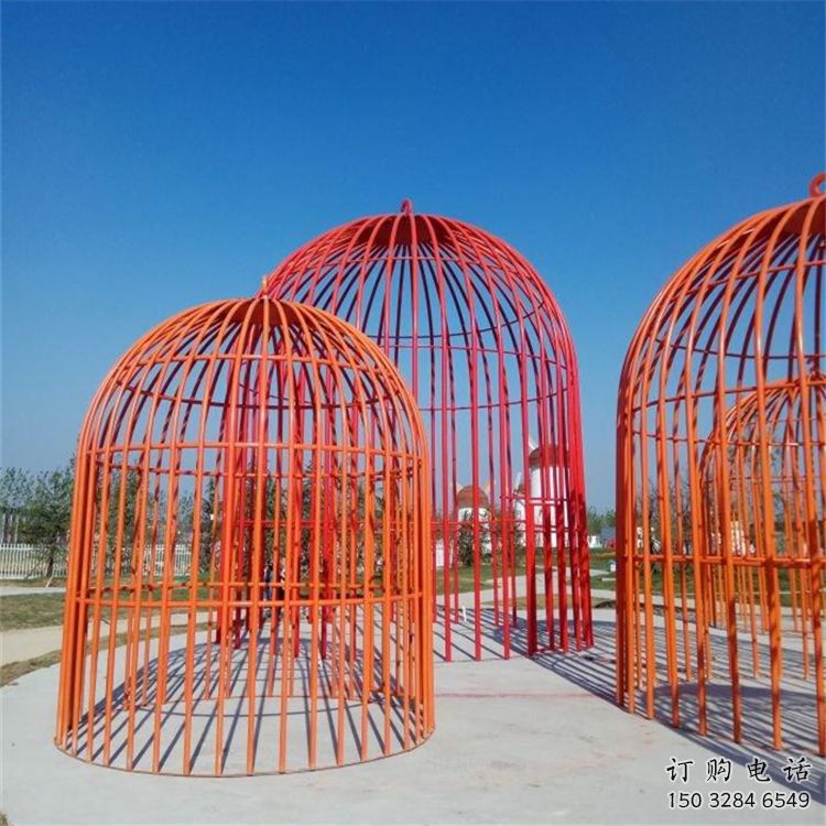 喷漆鸟笼雕塑厂家 中式小品 欧式不锈钢鸟笼雕塑厂 喷漆鸟笼雕塑厂家 中式小品 欧式不锈钢鸟笼雕塑厂