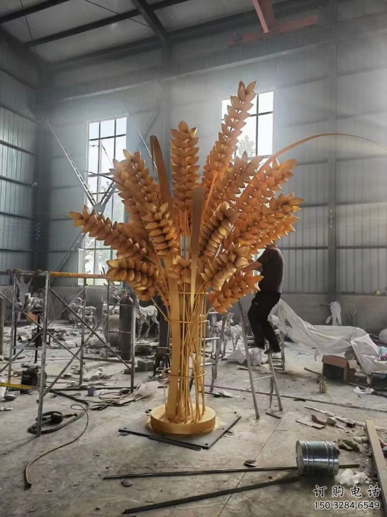 烤漆麦穗雕塑厂家 广场小品 户外不锈钢麦穗雕塑厂 烤漆麦穗雕塑厂家 广场小品 户外不锈钢麦穗雕塑厂