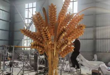 烤漆麦穗雕塑厂家 广场小品 户外不锈钢麦穗雕塑厂