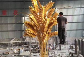 现代麦穗雕塑厂家 大型摆件 创意不锈钢麦穗雕塑厂