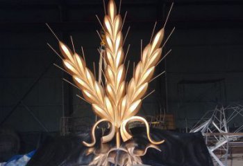 仿古麦穗雕塑厂家 抽象小品 房地产不锈钢麦穗雕塑厂