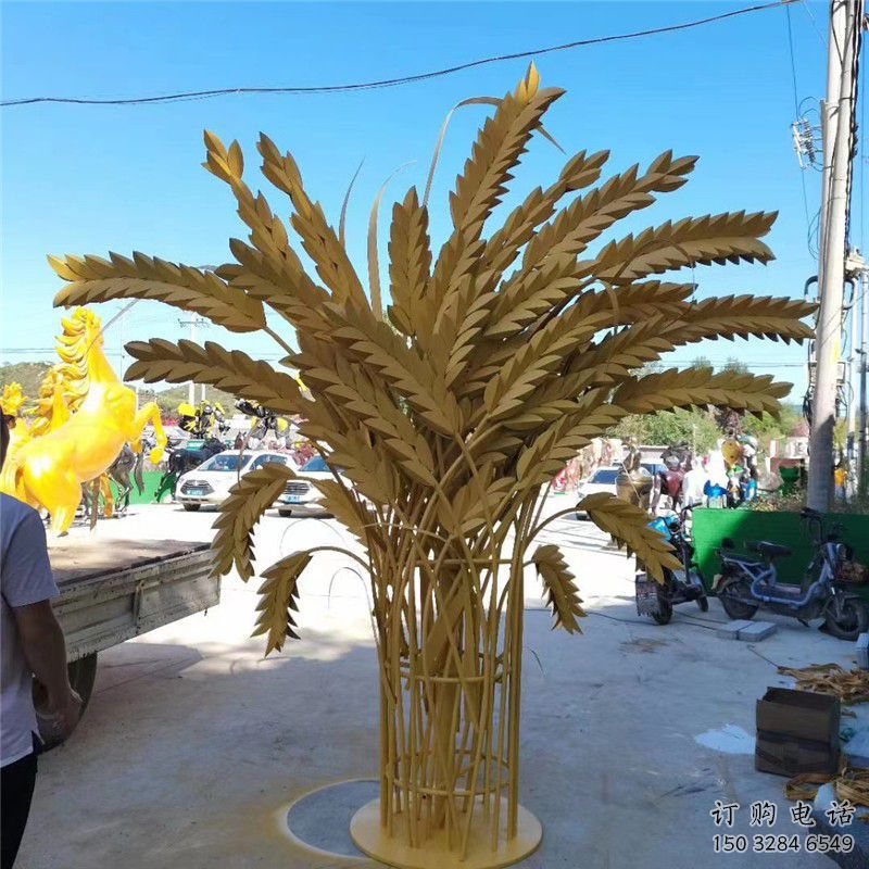 抽象麦穗雕塑厂家 喷漆小品 户外烤漆不锈钢麦穗雕塑厂 抽象麦穗雕塑厂家 喷漆小品 户外烤漆不锈钢麦穗雕塑厂