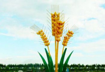 广场麦穗雕塑厂家 公园小品 几何不锈钢麦穗雕塑厂