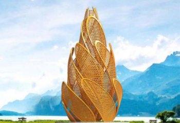 镂空麦穗雕塑厂家 园林小品 抽象镂空不锈钢麦穗雕塑厂