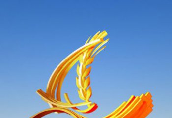 拉丝麦穗雕塑厂家 创意摆件 别墅区不锈钢麦穗雕塑厂