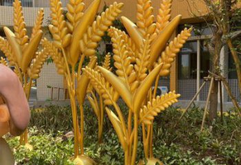 欧式麦穗雕塑厂家 抽象摆件 广场公园不锈钢麦穗雕塑厂