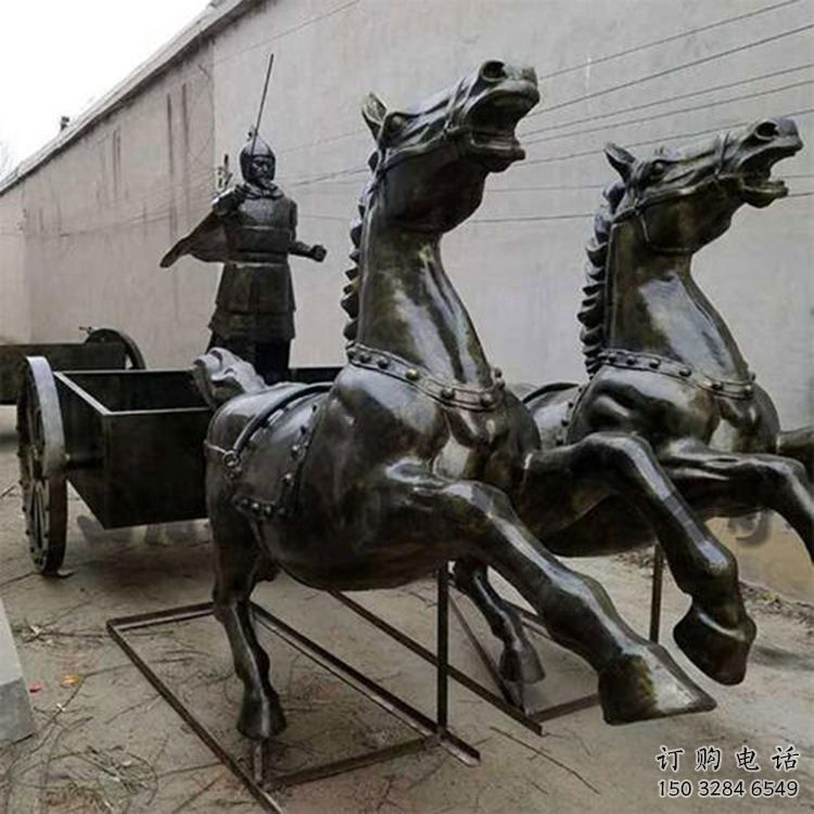 中式马车雕塑厂家 公园仿古小品 游乐场不锈钢马车雕塑厂