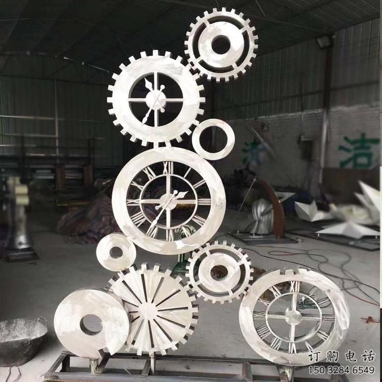 镂空齿轮雕塑厂家 园林小品 房地产不锈钢齿轮雕塑厂