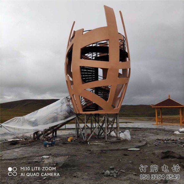镂空笼子雕塑厂家 园林小品 住宅小区不锈钢笼子雕塑厂