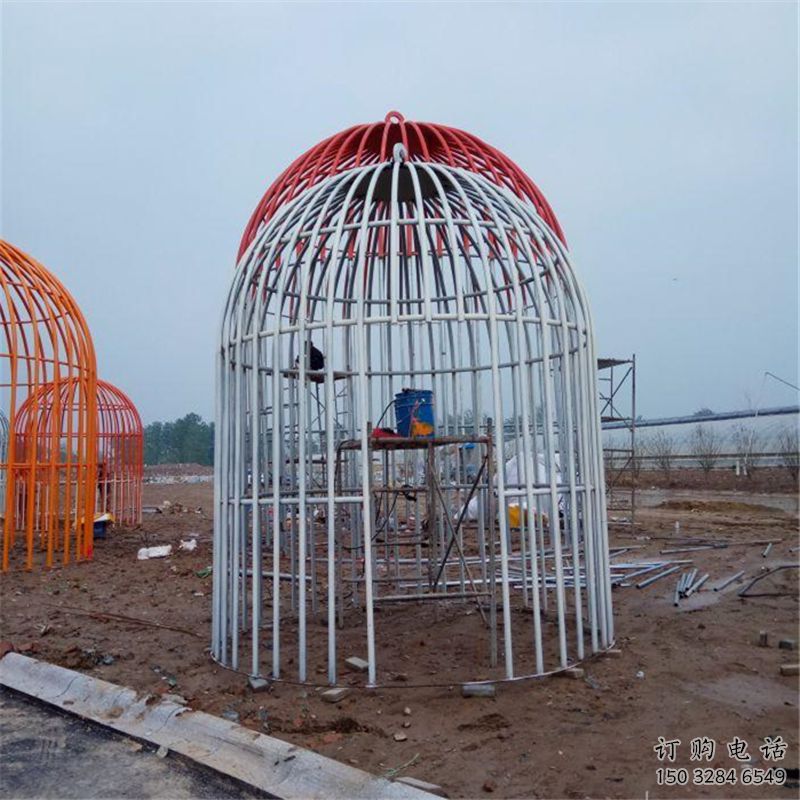 大型笼子雕塑厂家 钢管小品 庭院不锈钢笼子雕塑厂 大型笼子雕塑厂家 钢管小品 庭院不锈钢笼子雕塑厂