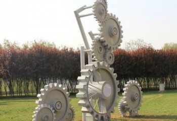 创意齿轮雕塑厂家 广场街头小品 公园不锈钢齿轮雕塑厂