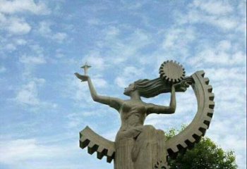 几何齿轮雕塑厂家 公园小品 欧式不锈钢齿轮雕塑厂