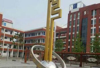 喷漆钥匙雕塑厂家 中式村口小品 现代不锈钢钥匙雕塑厂