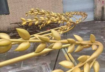 大型水稻雕塑厂家 锻造小品 烤漆不锈钢水稻雕塑生产