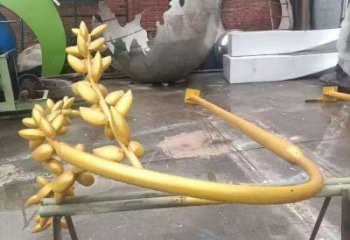 拉丝水稻雕塑厂家 镂空创意摆件 别墅区不锈钢水稻雕塑厂