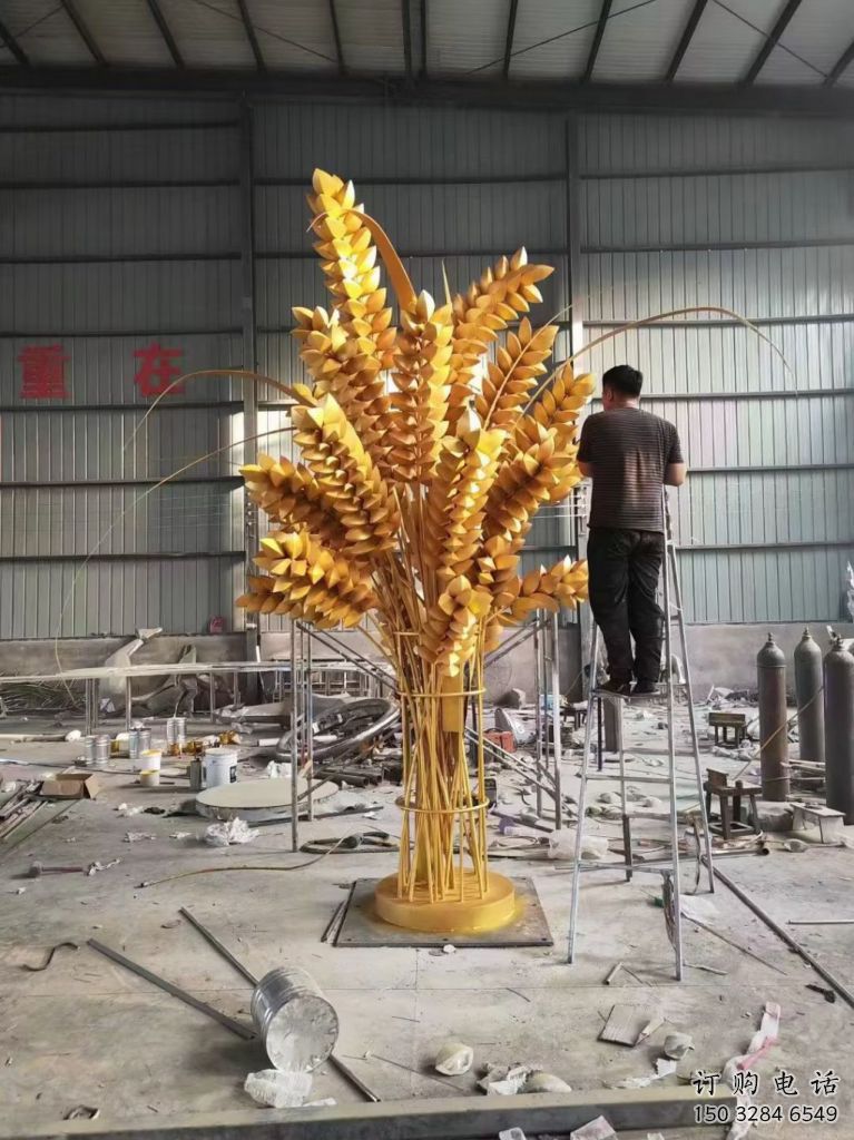 现代禾苗雕塑厂家 大型别墅区摆件 仿真不锈钢禾苗雕塑厂 现代禾苗雕塑厂家 大型别墅区摆件 仿真不锈钢禾苗雕塑厂