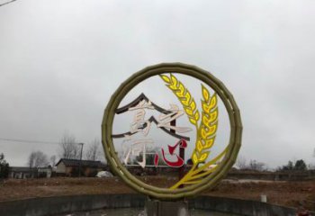 彩绘禾苗雕塑厂家 公园广场摆件 街头不锈钢禾苗雕塑厂