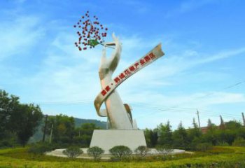 户外花椒雕塑厂家 喷漆公园小品 抽象不锈钢花椒雕塑厂