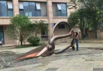 现代剪刀雕塑厂家 大型别墅区摆件 抽象不锈钢剪刀雕塑厂