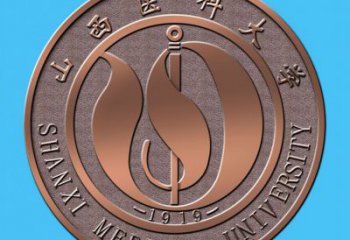 创意校徽雕塑厂家 现代广场小品 公园校徽雕塑厂