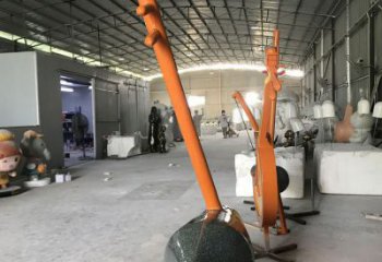 街道二胡雕塑厂家 现代摆件 烤漆二胡雕塑厂