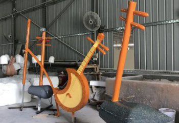 户外二胡雕塑厂家 喷漆小品 现代二胡雕塑厂