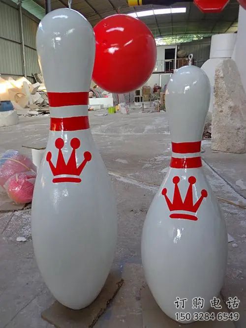 异形保龄球雕塑厂家 现代小品 仿真保龄球雕塑厂