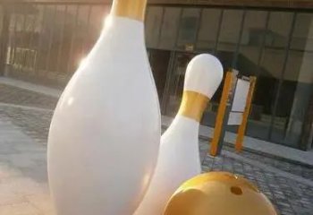 几何保龄球雕塑厂家 幼儿园小品 大门口保龄球雕塑厂