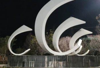 街道船帆雕塑厂家 现代摆件 镜面不锈钢船帆雕塑厂