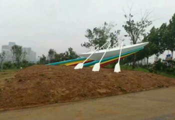 几何船帆雕塑厂家 欧式小品 公园不锈钢船帆雕塑厂
