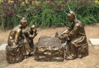 仿古象棋雕塑厂家 公园草地小品 房地产不锈钢象棋雕塑厂