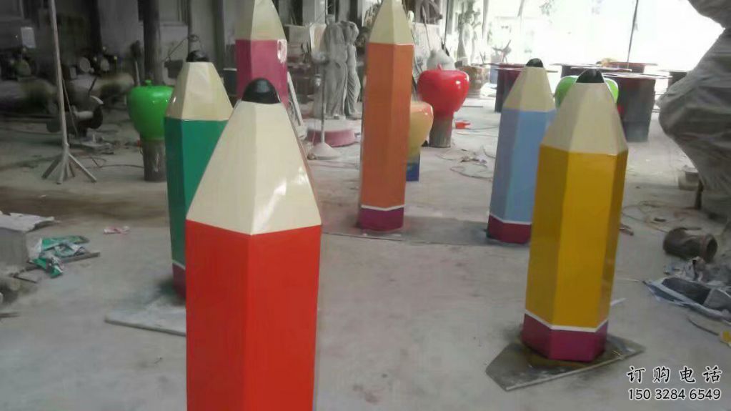 彩绘铅笔雕塑厂家 抽象创意摆件 街头不锈钢铅笔雕塑加工厂 彩绘铅笔雕塑厂家 抽象创意摆件 街头不锈钢铅笔雕塑加工厂