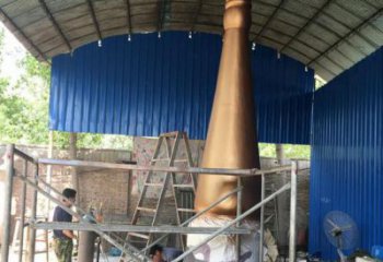中式毛笔雕塑厂家 公园教育小品 游乐场不锈钢毛笔雕塑厂