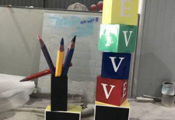户外铅笔雕塑厂家 喷漆小品 校园不锈钢铅笔雕塑厂