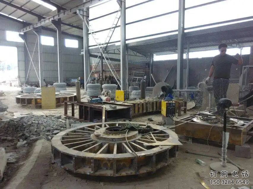 街道水车雕塑厂家 现代摆件 烤漆不锈钢水车雕塑厂 街道水车雕塑厂家 现代摆件 烤漆不锈钢水车雕塑厂