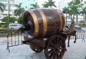 广场酒罐雕塑厂家 户外公园小品 大型酒罐雕塑厂