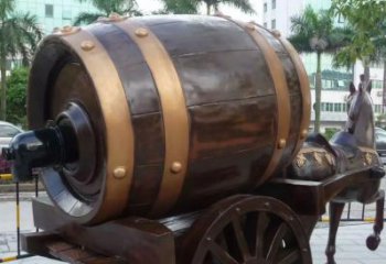 异形酒罐雕塑厂家 现代公园小品 大型铸造酒罐雕塑厂