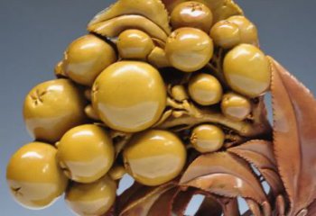 中式枇杷雕塑厂家 公园小品 广场不锈钢枇杷雕塑厂