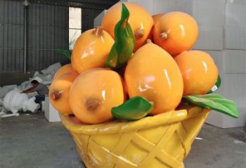 几何枇杷雕塑厂家 欧式小品 抽象不锈钢枇杷雕塑厂