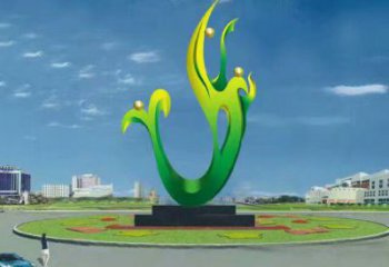 大型青果雕塑厂家 现代小品 创意不锈钢青果雕塑定制