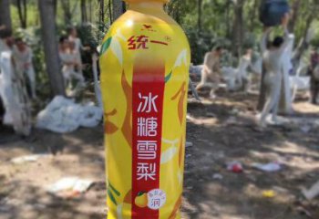 喷漆瓶子雕塑厂家 中式村口小品 草地不锈钢瓶子雕塑厂
