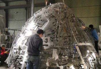 镜面百家姓雕塑厂家 烤漆大型摆件 镂空不锈钢百家姓雕塑定做