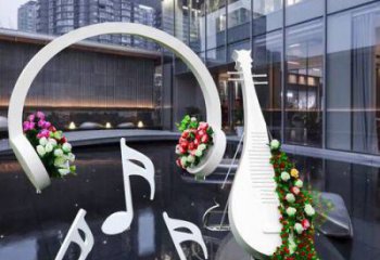 大型耳机雕塑厂家 锻造小品 户外不锈钢耳机雕塑厂