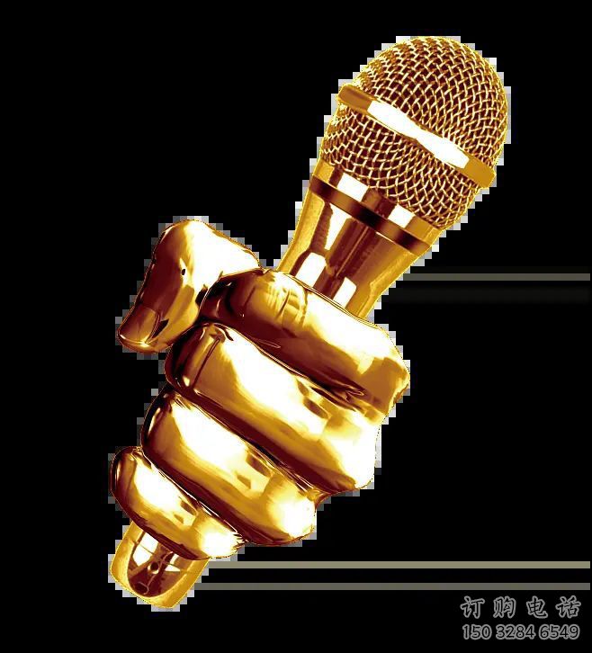 镀金话筒雕塑厂家 铸造摆件 户外不锈钢话筒雕塑生产厂