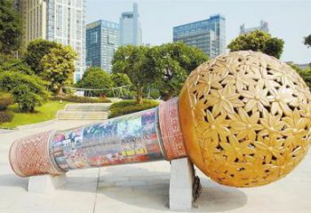 广场麦克风雕塑厂家 现代小品 异形不锈钢麦克风雕塑厂