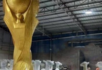 中式奖杯雕塑厂家 仿古公园小品 游乐场不锈钢奖杯雕塑厂