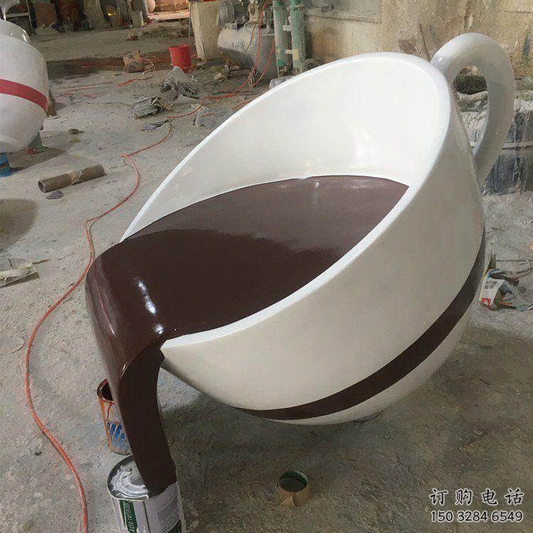 户外咖啡杯雕塑厂家 喷漆小品 抽象咖啡杯雕塑厂 户外咖啡杯雕塑厂家 喷漆小品 抽象咖啡杯雕塑厂